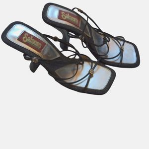 Black Strappy Women's Heels